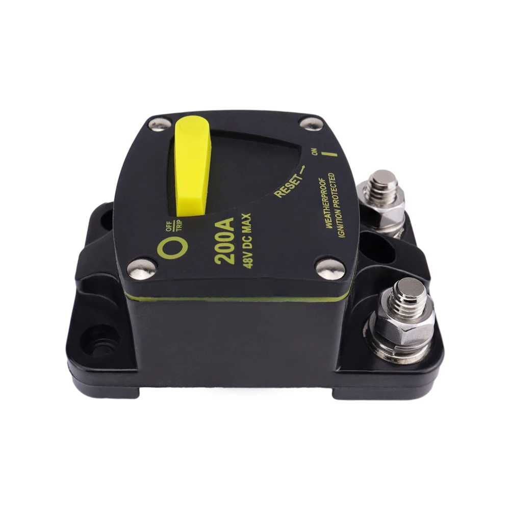 ​50/100/150/200/250/300 Amp Marine Circuit Breaker For Boat Trolling With Manual Reset Water Proof 12V- 48V DC Practical Durable