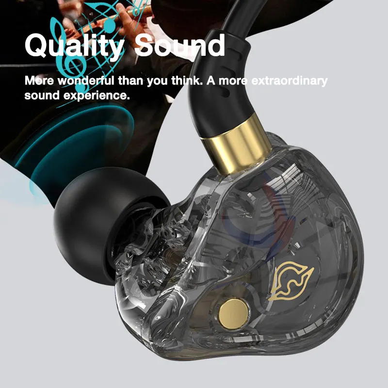 EARDECO E229D Wired Headphones 3.5mm Wired Earphone Inear Headphone Headset with Mic Earphone Sport Earhook Bass Stereo Earbuds - Image 2