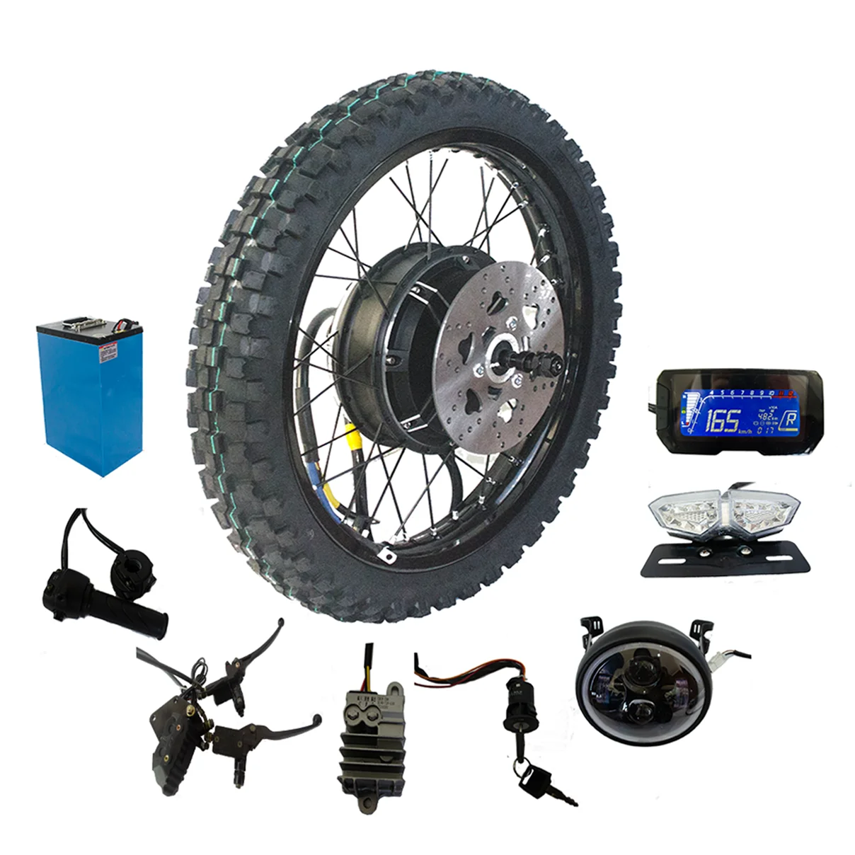 QS205ElectricMotorcycleHubMotorKit72V8000WElectricMotorcycle