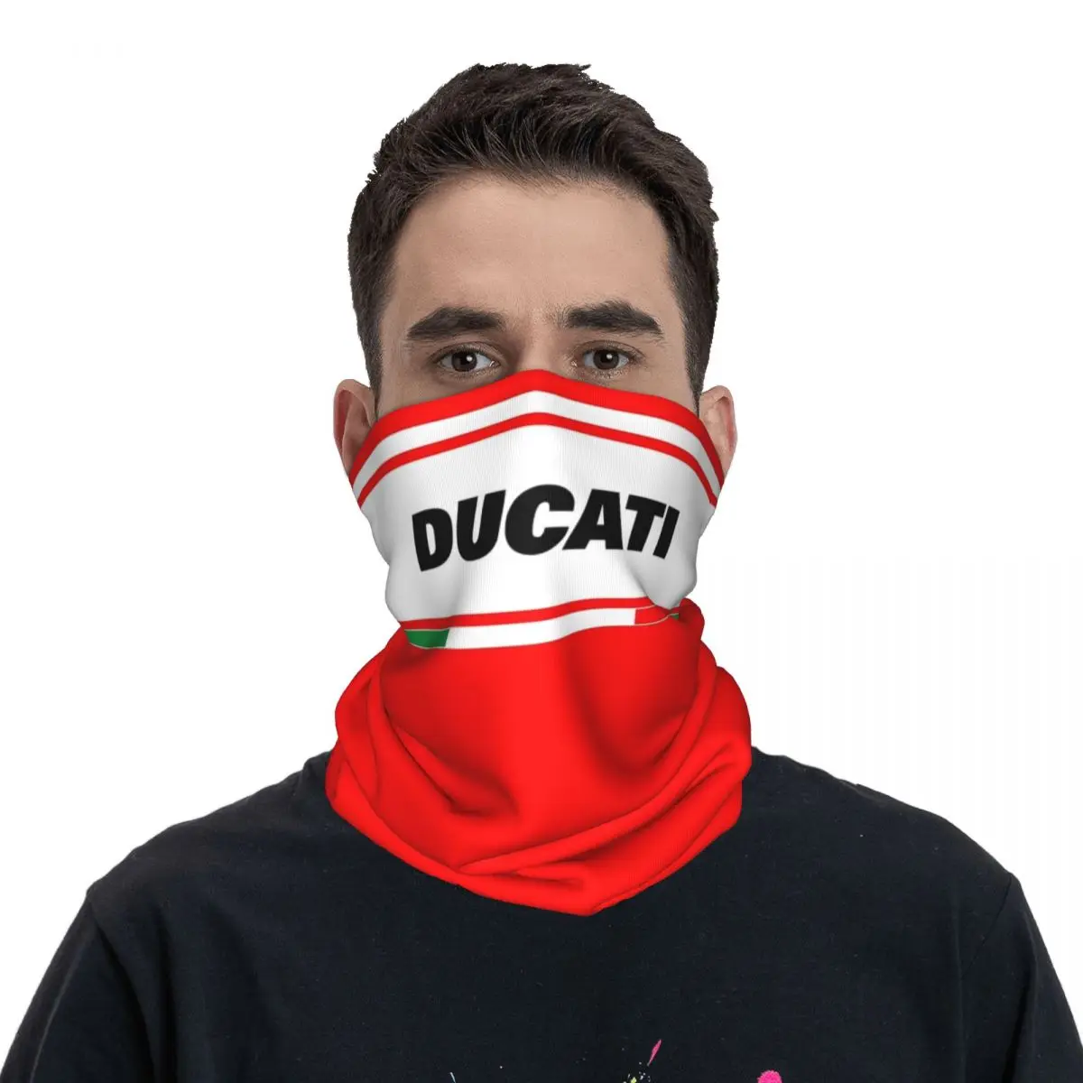 Ducati Performance Motorcycle Balaclava Neck Cover Motocross Racing Team Bandana Windproof Face Mask Scarf Headband For Unisex