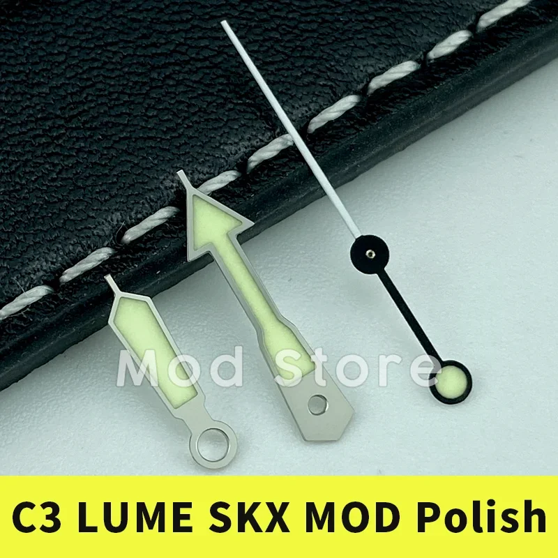 Skx007 Set Lancette Per Orologi Mod Skx Srp 7S26 4R35 4R36 Nh35A Nh36A Mov Not C3 Super Lume