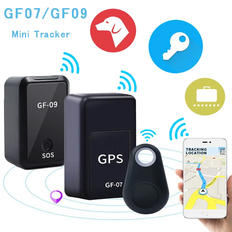 

GF07 GF09 Mini GPS Tracker Car Real Time Tracking Device Anti-lost Locator for Child Pets Auto Accessories