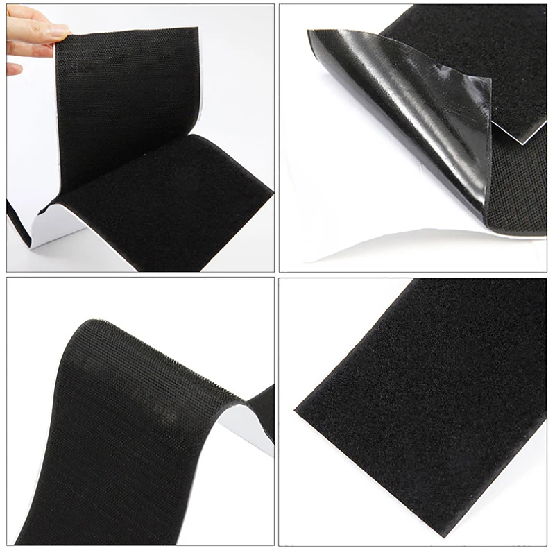 Adhesive Frameless Black Weather-Proof License Plate Holder Set - 2 Pack