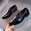 Children's Leather Shoes Fashion British Style Boy School Performance Low-heeled Versatile Kids Wedding Pointed Toe Single Shoes 5