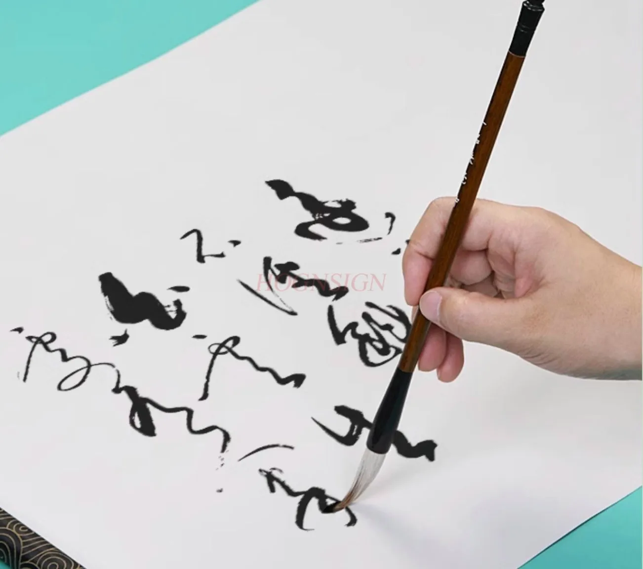 서예 초보자용 물 쓰기 천 세트, 붓글씨 스티커, 물 세탁 천, 1 세트