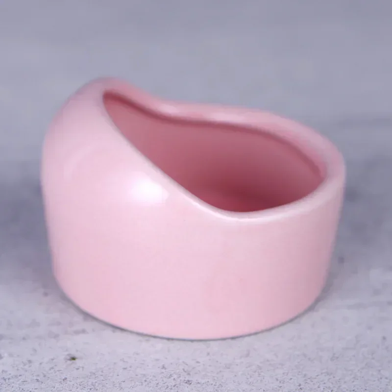 Ceramic Pet Food Bowl Parrot Octopus Squirrel Feeding Anti flipping Flower Branch Rat Oblique Mouth Feed Bowl Hamster Food