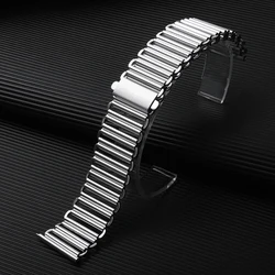 Deluxe Breathable Stainless Steel Watch Strap with Quick Release - 22mm (Silver)