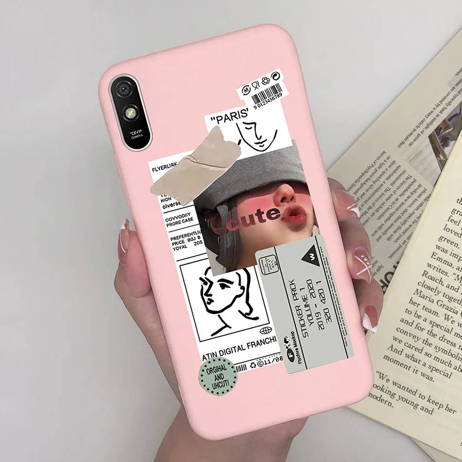 Fashionable Butterfly Heart Pattern Silicon Phone Cover for Xiaomi Redmi 9 Series