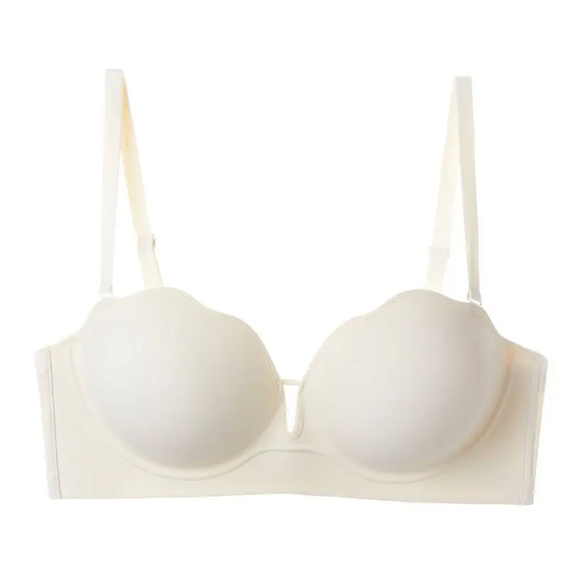 10CM Strapless Push Up Bra for Small Chest Ultra Padded Adhesive Stick On Bra Non Slip Hand Cup Invisible Backless Bust Enhancer