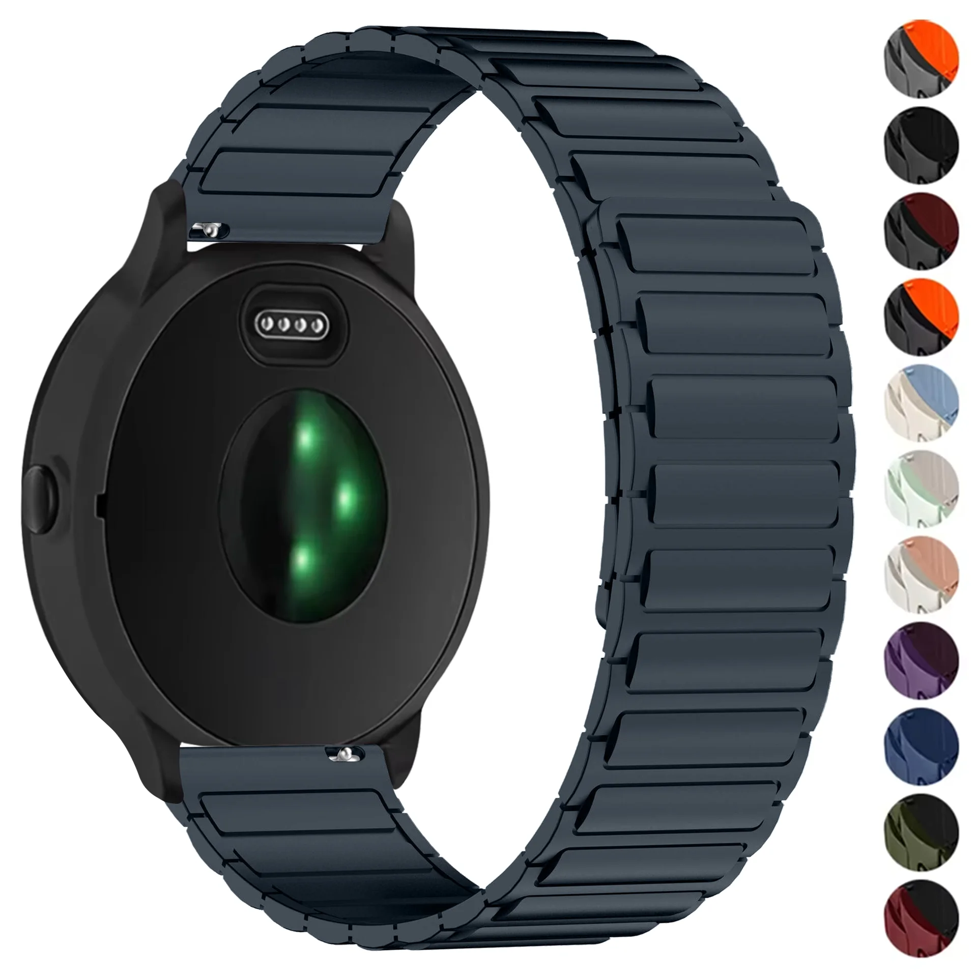 Magnetic Silicone Strap Bracelet - 20mm/22mm, Universal Fit
