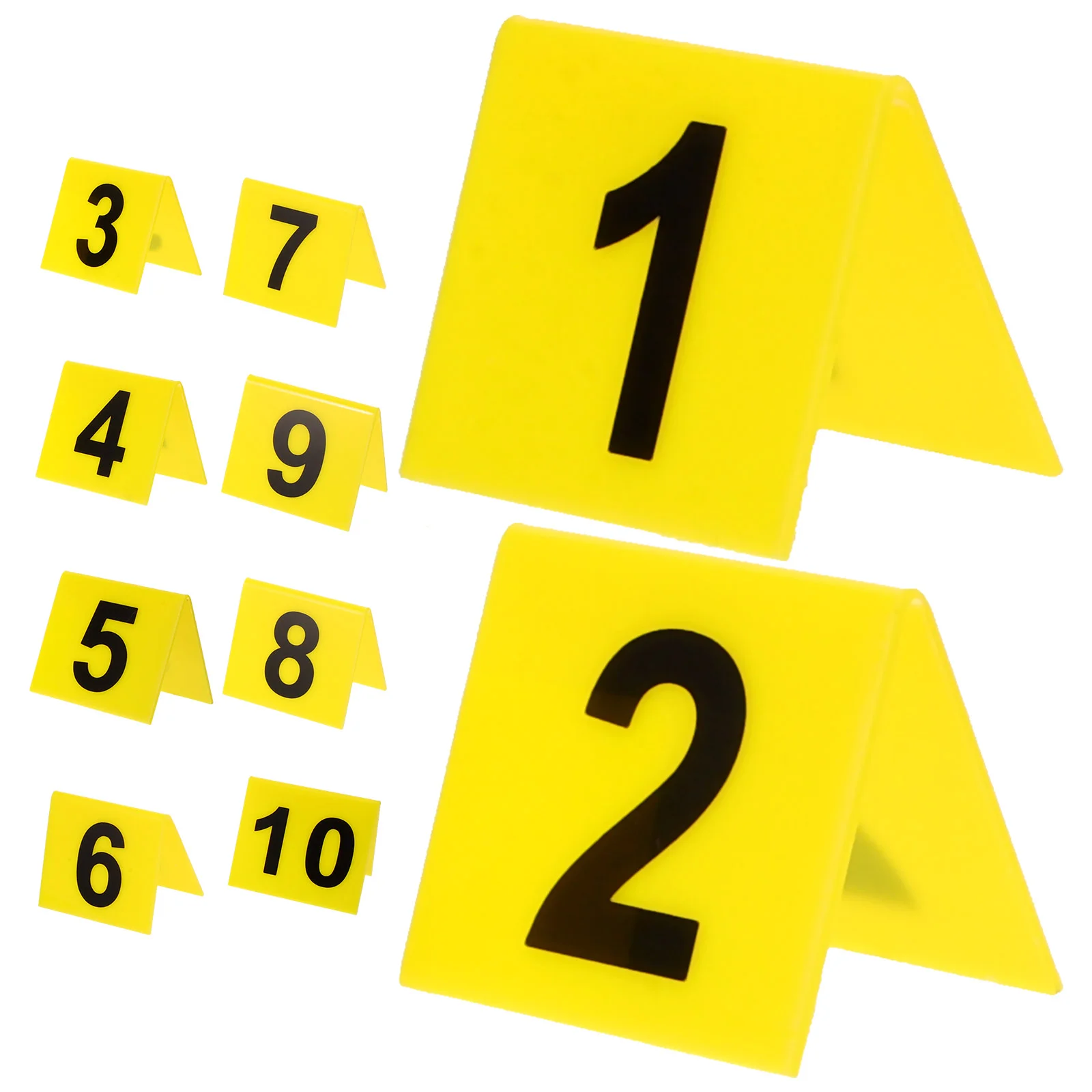 Place Cards Wedding Table Numbers Acrylic Sign Holders Crime Scene Markers Signage Wedding Banquet Restaurant Table Evidence Acrylic Marker Game Crime Scene Markers Double Sided Number Numbers