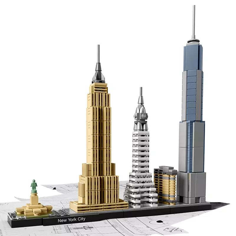 New York City Architecture Skyline Building Blocks Set Tower Building Bricks Town Street View Assemblare Giocattoli Per Regali Per Bambini