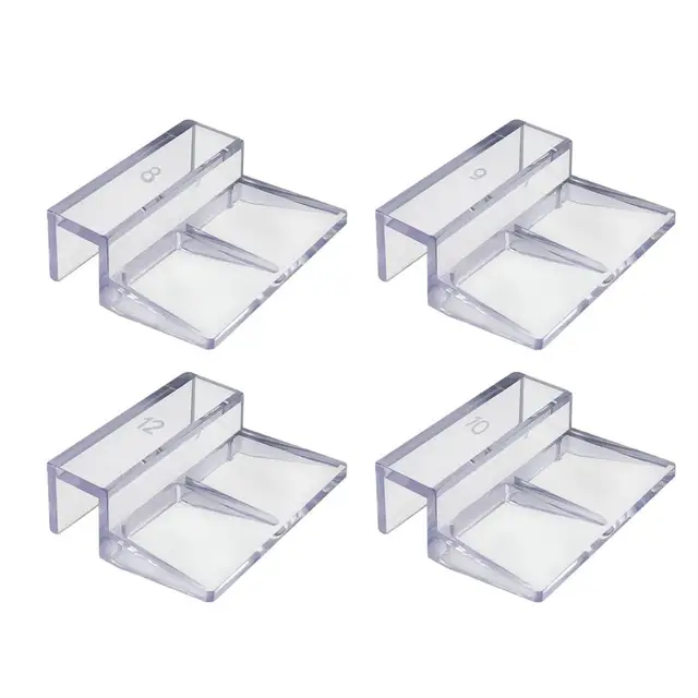 Angoily 80 pcs Aquarium Cover Bracket Fish Tank Stand Rimless Tank lid  Clips Acrylic Aquarium lid Handle