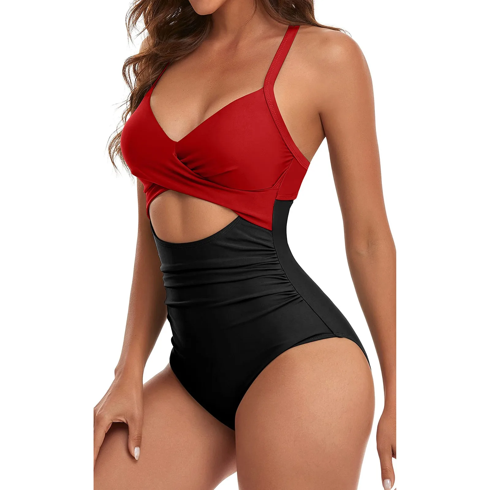 

Women Sexy Mesh Beach Dress Chiffon Biquini Cross-Strap Slim Fitting Low Waist Solid Color Bikini Beach 2 Pieces Bathing Clothes