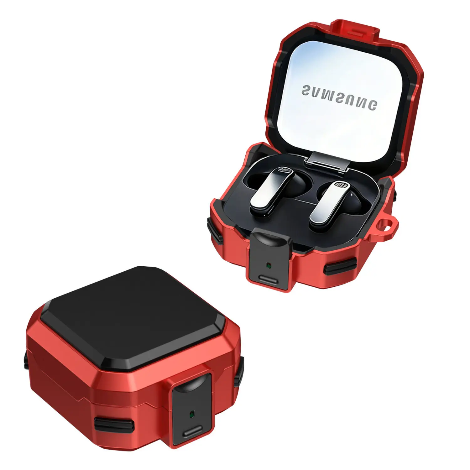 Carbon Fiber Armor Anti-Fall Protective Earbud Case