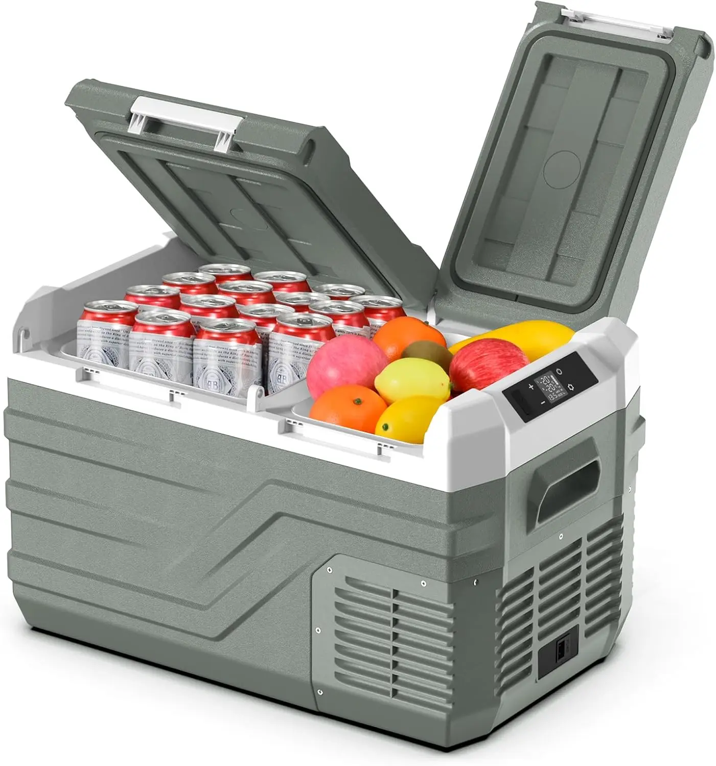12 Volt Refrigerator Portable Refrigerator for Car 25 Quarts Dual Zone Car Portable Fridge Freezer (-4℉~68