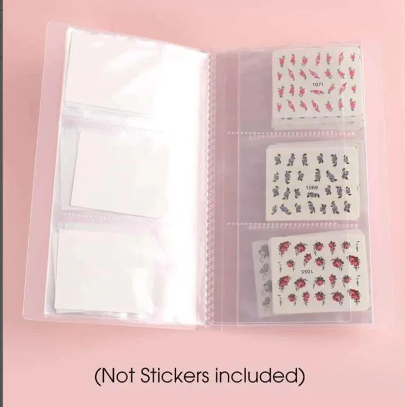 Nail Sticker Storage 20/120 slots Nails Stickers Storage Book Nail Water Decals Holder Orgnizer Manicure Art Tools