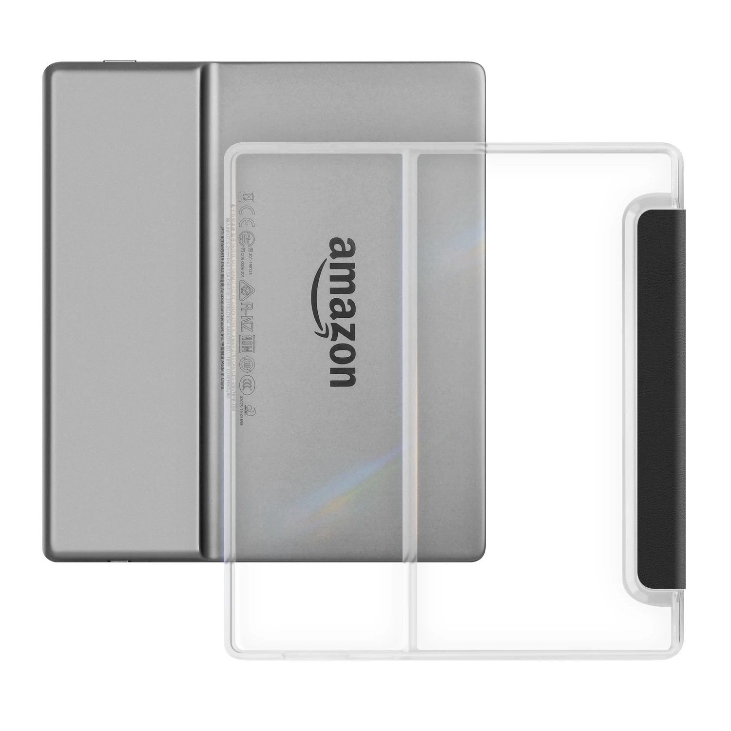 Premium PU Leather & Transparent Acrylic Sleep Cover for Kindle Oasis 7 with Screen Protector