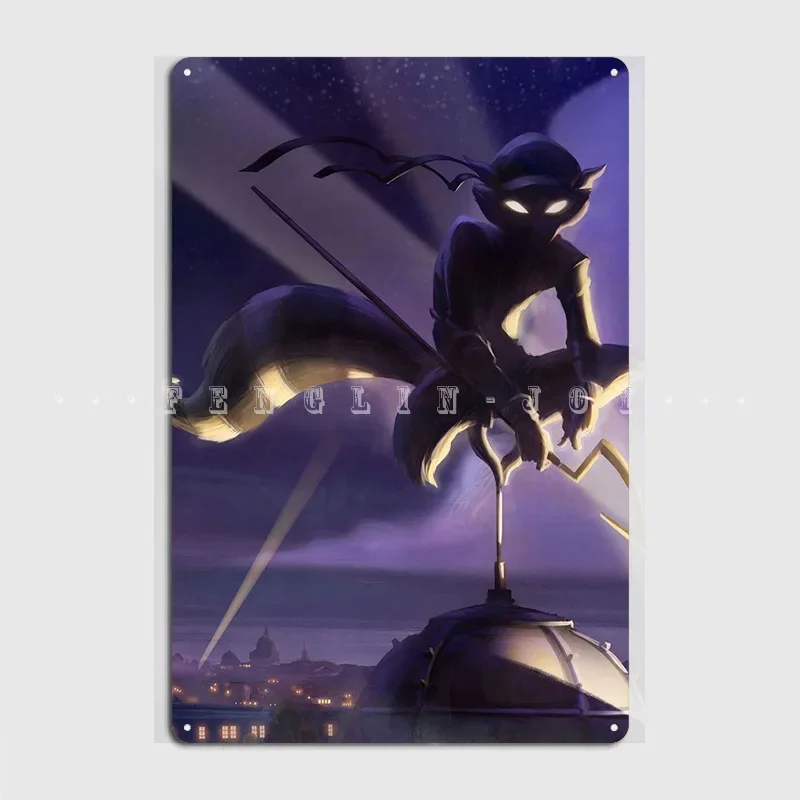 Sly Cooper Midnight Metal Sign Wall Murale Home Crea Targhe Tin Sign Poster