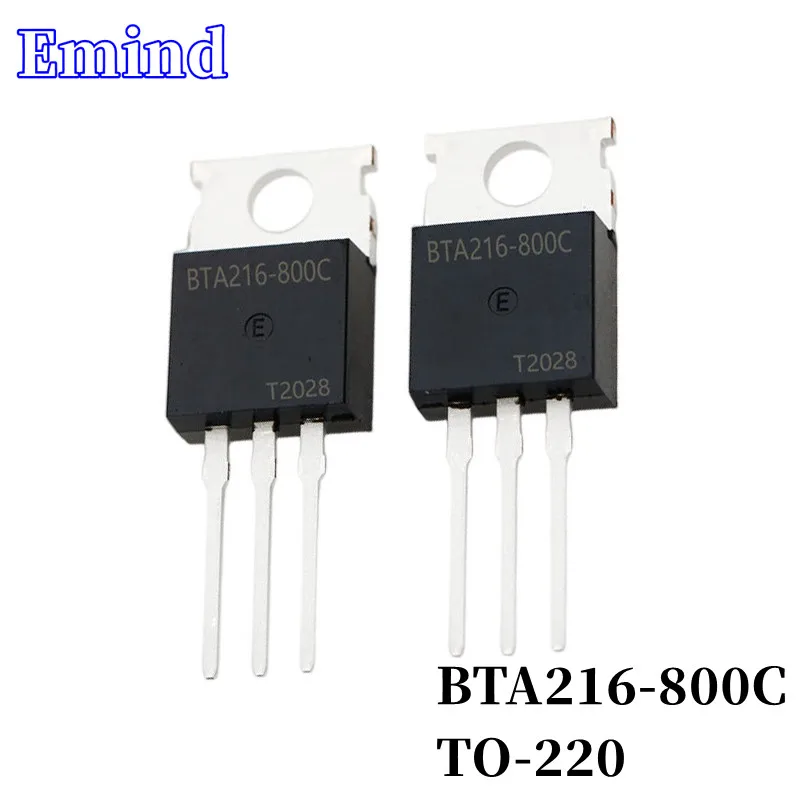 

5Pcs BTA216-800C BTA216 Thyristor TO-220 16A/800V DIP Triac Large Chip