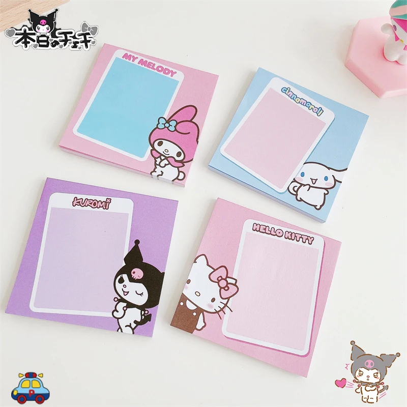 

Sanrio Kuromi Kawaii липкая бумага для заметок аниме милая семья Оставьте сообщение бумага для студентов инструкция Игрушки для девочек