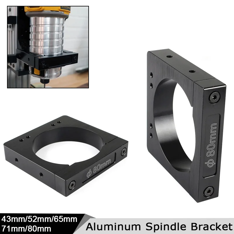Spindle Motor Openbuilds Spindle Motor Fixture Aluminum Support Mounting Base Bracket for CNC Engraving Machine