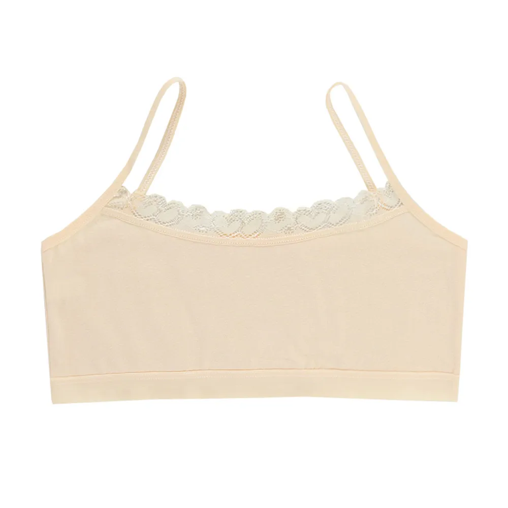 Children's Breast Care Girl Bra 8-14 Years Hipster Cotton Teens Teenage Underwear Summer Kids Lace Vest - Image 6