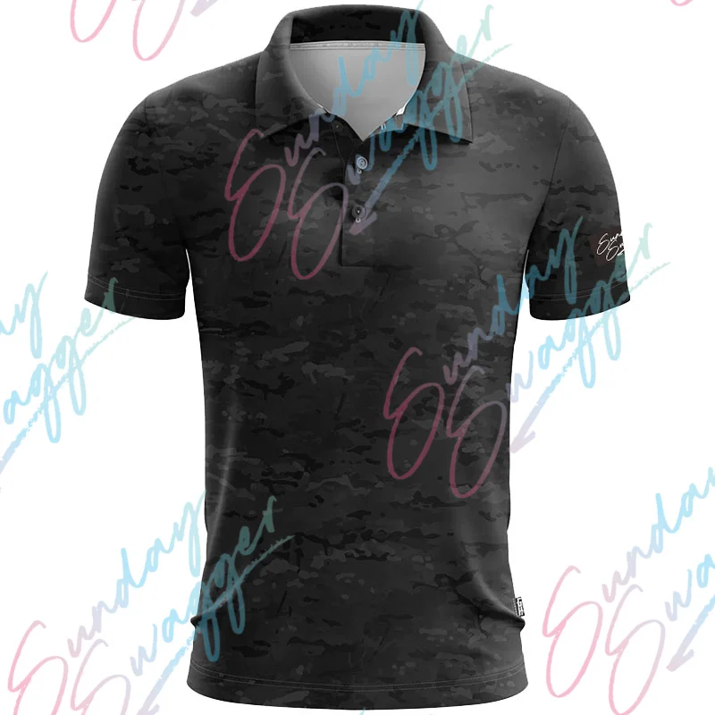 

Sunday Swagger New Summer Men Golf Polo Shirts Floral Casual Print Fashion Tops Short Sleeve T-Shirt Breathable Polos Shirt