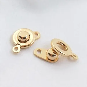 14K Copper Real Gold Snap Closures Jewelry Connections Finishing Button Handmade DIY Bracelets Necklaces Link Accessories B930