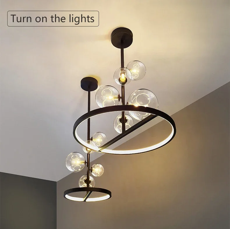 Modern Art Glass Chandelier Image 8