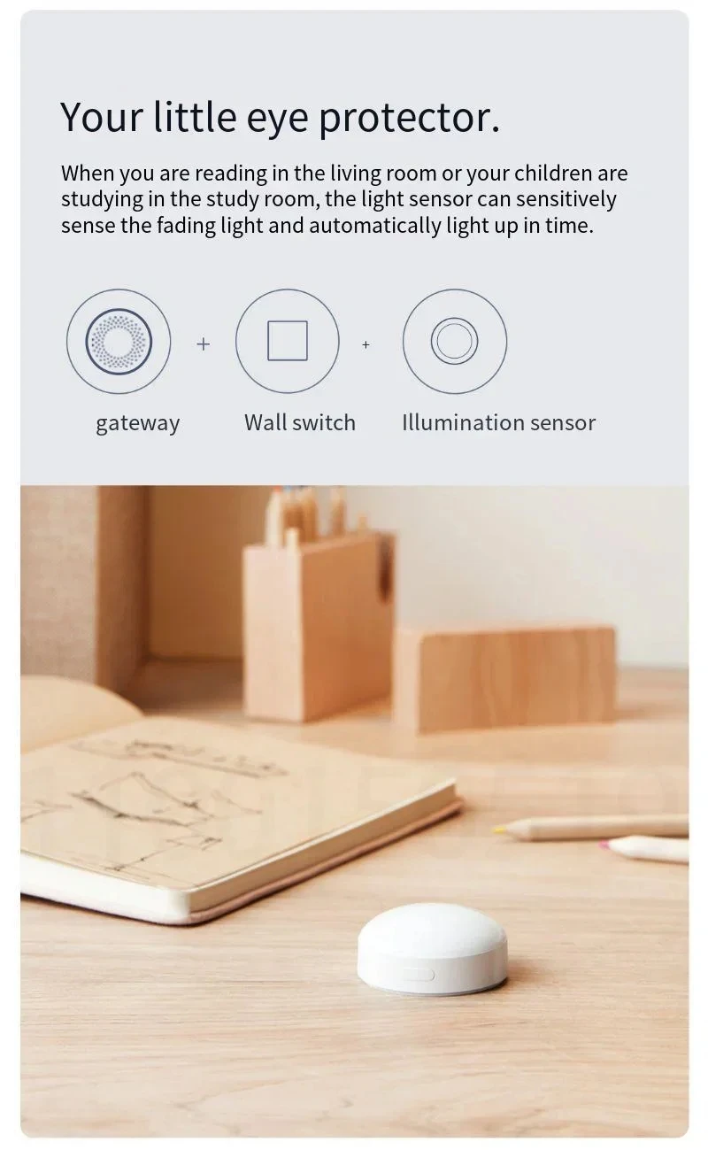 Sensor de Brilho Aqara Zigbee 3.0 Casa Inteligente Detector de Luz Controle App por Aqara Home Homekit Automação t1 - Image 2