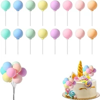 16 PCS Mini Balloon Cake Toppers Colorful Rainbow Cake Topper for Birthday Baby Shower Wedding Party Cake Decorations Supplies 1