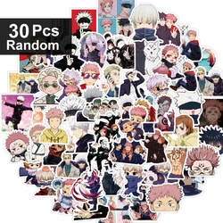 Cartoon Jujutsu Kaisen Sticker Set - Cute Decals for Stationery, Gadgets, and More (30pcs random)