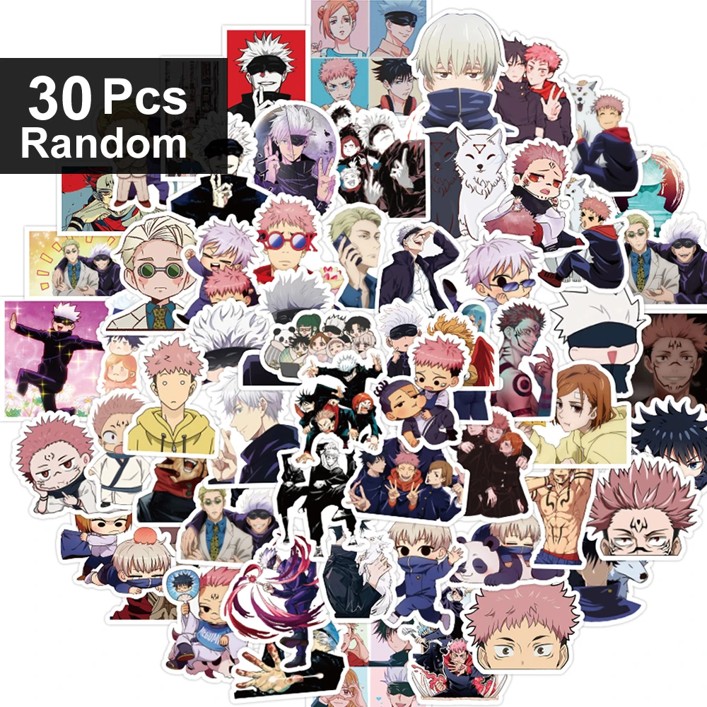 30/60/180 шт. Мультфільм Jujutsu Kaisen Наклейки Милі наклейки Іграшка Канцтовари Гітара Телефон Велосипед Ноутбук Багаж Автомобіль Графіті Діти