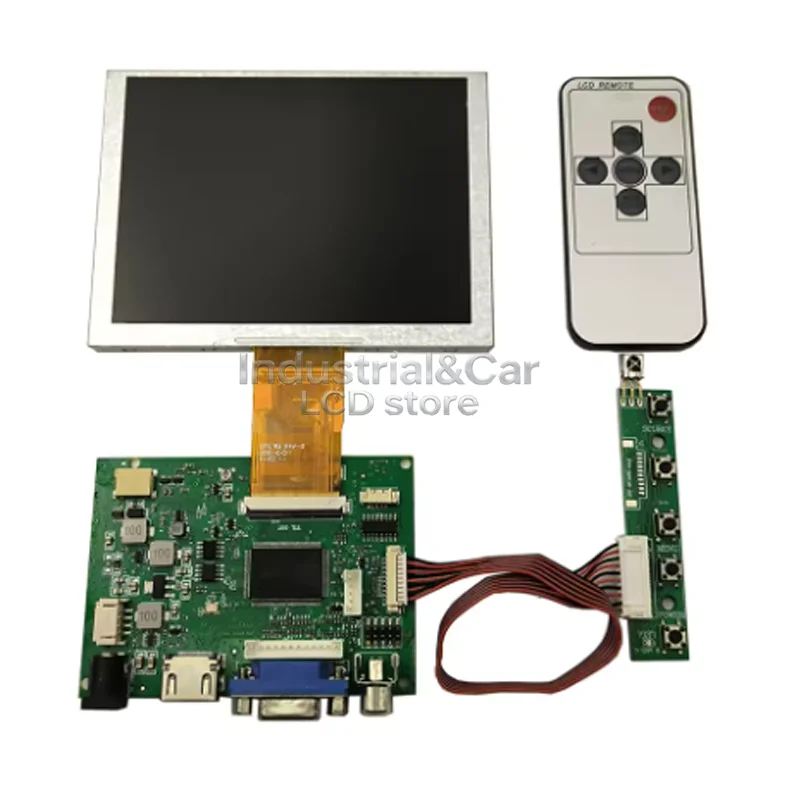 AV HDMI VGA 컨트롤러 보드가있는 기존 5 인치 ZJ050NA-08C LCD 디스플레이 스크린 패널 640*480 ZJ050NA 08C