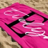 Personalized Name Beach Towel, Oversized Custom Monogram Pool Towel, Signature Beach Towel For Kids, Vacation Gift, Picnic Towel 5