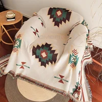 Aztec Blanket Oversized Boho Throw Blanket with Fringe Southwestern Geometric Tapestry Vintage Woven Throw Blankets Double-S 3