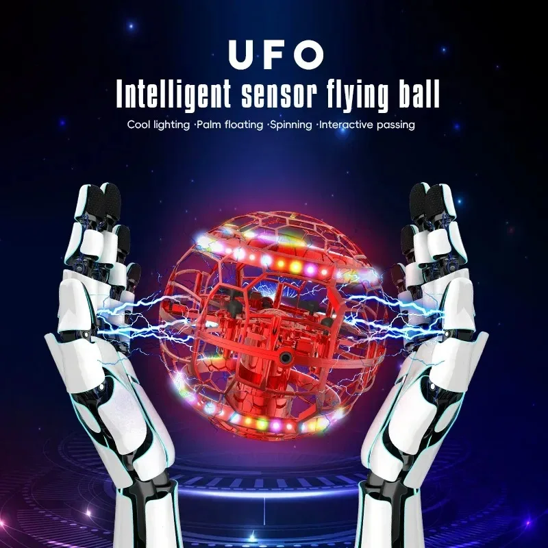 Enfant pilotant le drone jouet RC Q8 UFO avec détection d'obstacles dans le salon