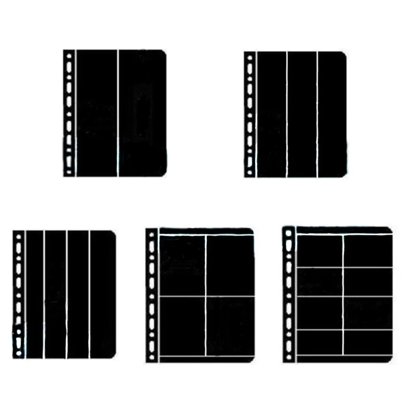 10PCS A4 Stamps Line Grid Transparent PVC Page Stamps Postcards Album Flipchart Inside Photo Album Postcards Collector Book