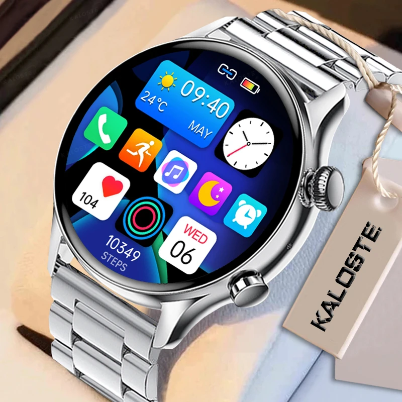 2022 New AMOLED Smartwatch Mens 1.36 inch Screen Support Always On Display Watches Waterproof Sports Fitness Tracker Smartwatch