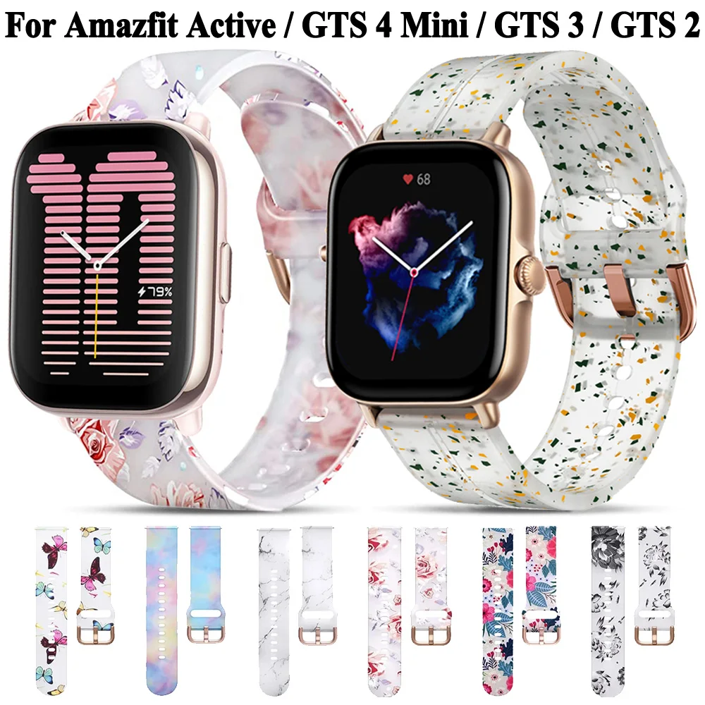 

20mm Watch Strap For Amazfit GTS 4 Mini Silicone Bracelet For Amazfit GTS 4 GTS 3 GTS 2 GTS 2e Bip 3 U Pro Watch Bands