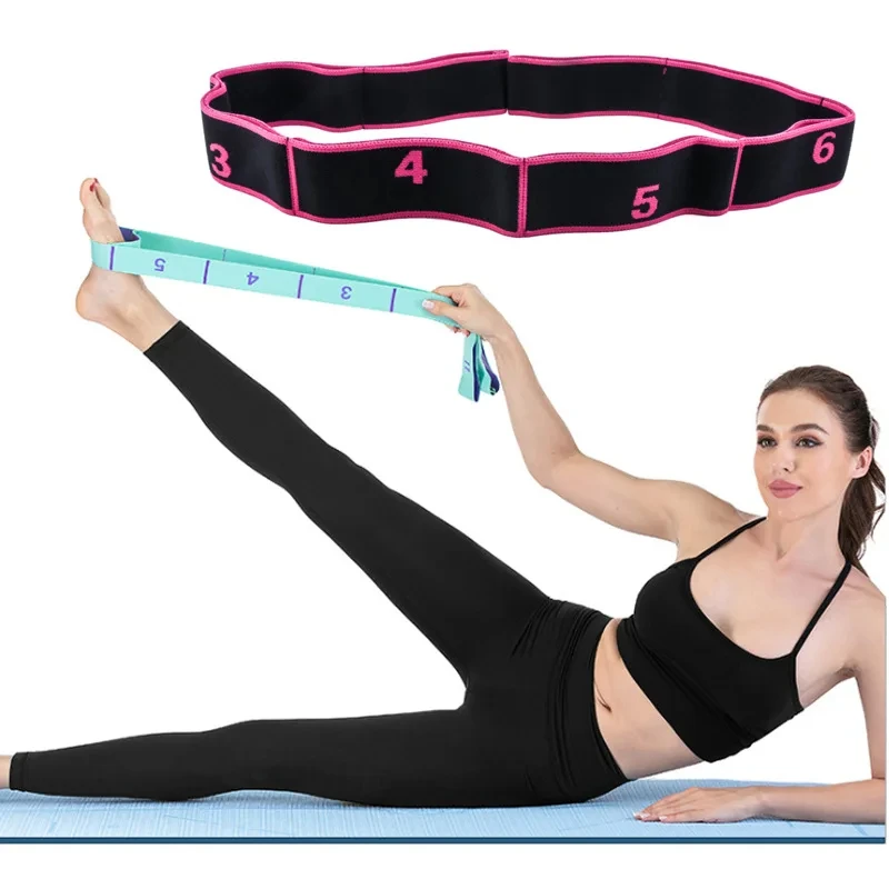 

Yoga Elastic Band Auxiliary Stretching Belt GYM Fitness Exercise Resistance Band With Number Pull Strap Pilates Training Bands