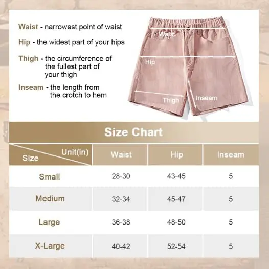 AIMPACT Mens Corduroy Shorts Slim-fit 5.5