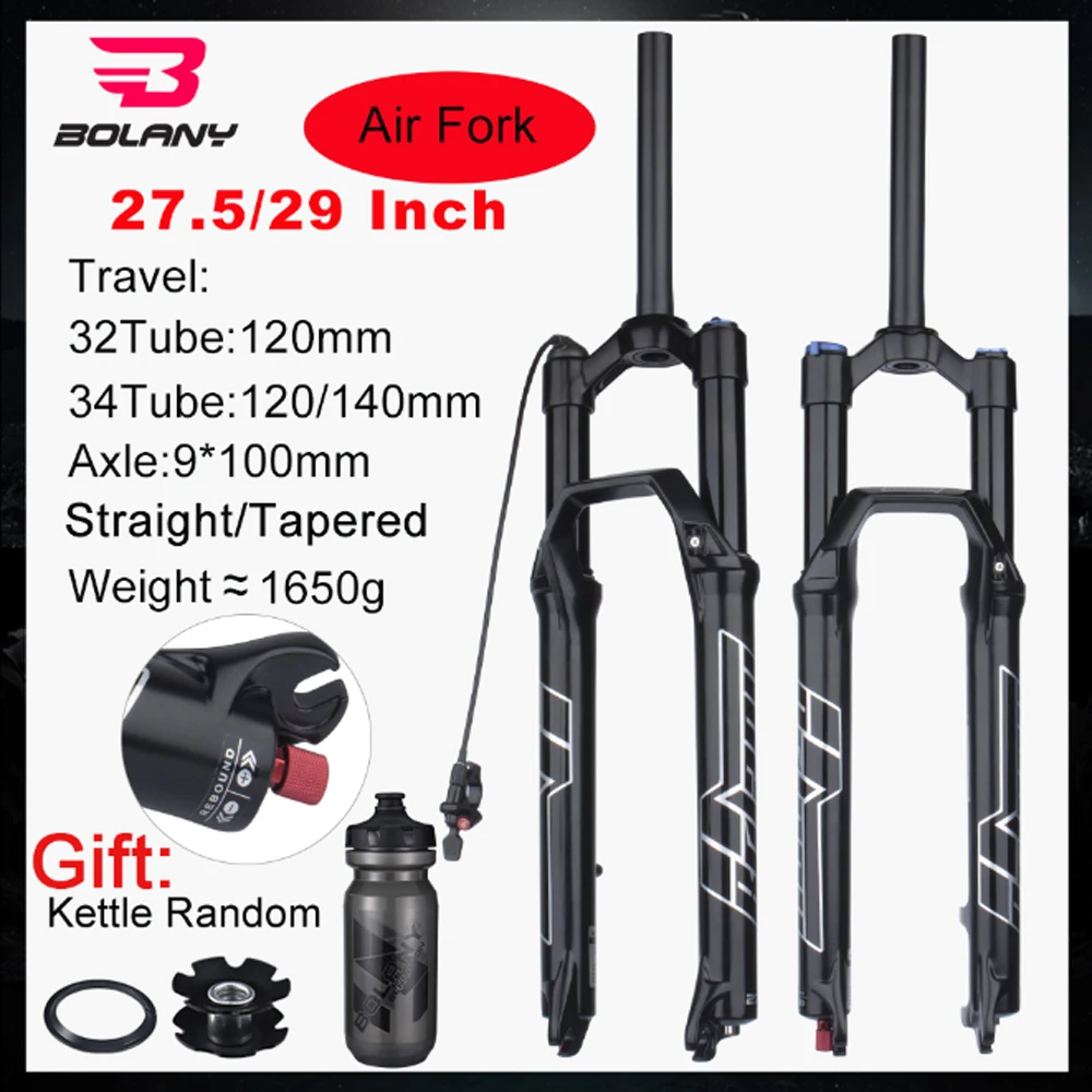 Bolany Bicycle Air Fork 27.5/29 Inch Mtb Bike Air Suspension Fork 120