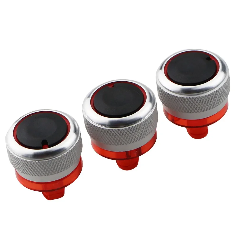 3Pcs Car AC Knob Peugeot 206 207 2006-2011 Citroen C2 2007-2011 Air Conditioning Heat Control Switch Knob Accessories