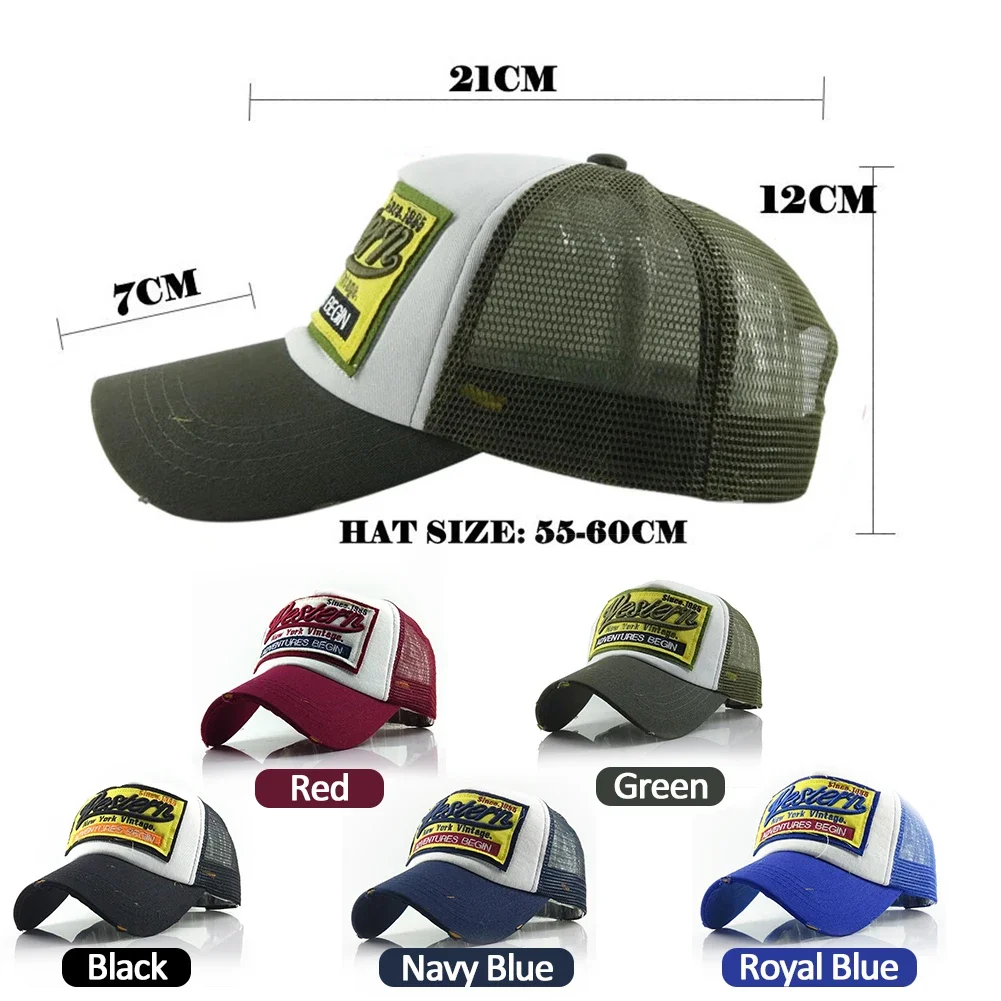 Tennis Caps Yoga Baseball Hats Streetwear Letter Embroidery Mesh Dad Baseball Cap Snapback Hip Hop Outdoor Y2K Trucker Hats for Women Men