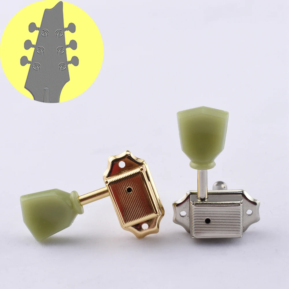 

1 комплект 3R-3L винтажные Роскошные тюнеры Kluson для гитары-Сделано в Корее