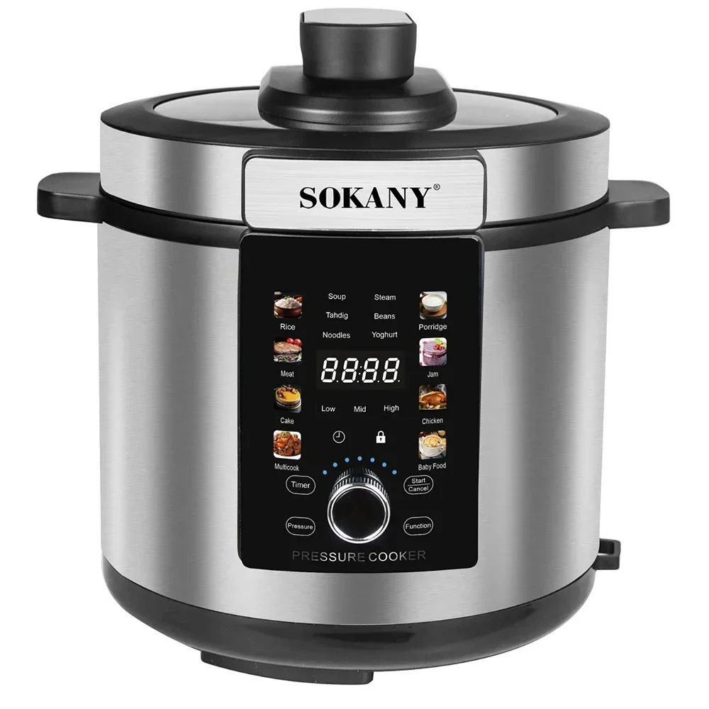 Stainless Steel Digital Pot Multi-function Automatic Electric Pressure Intelligent Slow Cooking Household Appliances