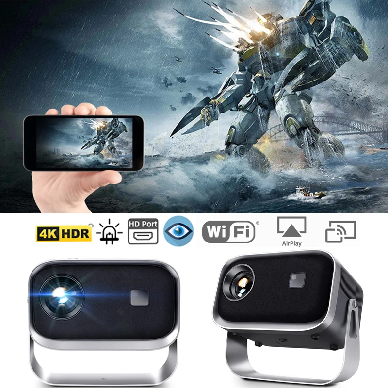 A003 Portable MINI Projector LED Home Theater WIFI Wireless Sync Screen Smartphone 3D Cinema Support 1080P 4K HD Video Smart TV portable projector