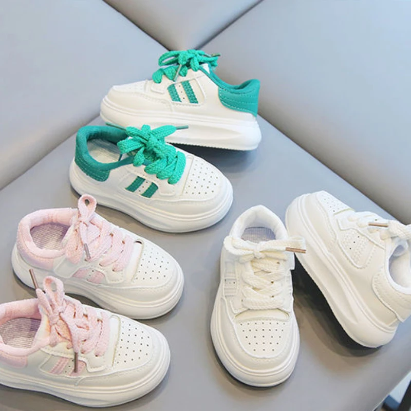 new-sneakers-for-children-spring-and-autumn-white-shoes-girls'-light-sports-shoes-boys'-soft-soles